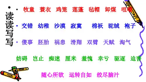 人教版语文五年级下册第二单元词语盘点ppt