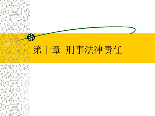 刑事法律责任