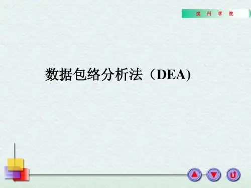 第四讲2数据包络分析法(DEA)