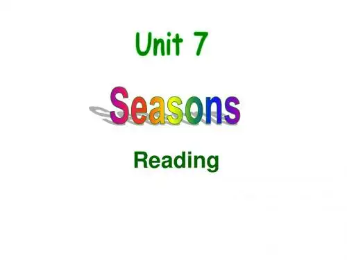 牛津译林版八年级上册英语课件：U7 Reading