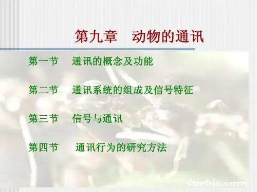 第九章  动物的通讯