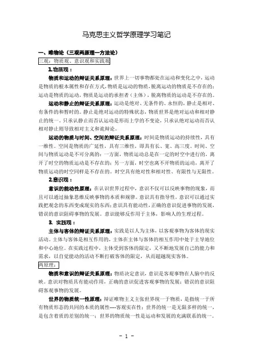 马克思主义哲学原理学习笔记