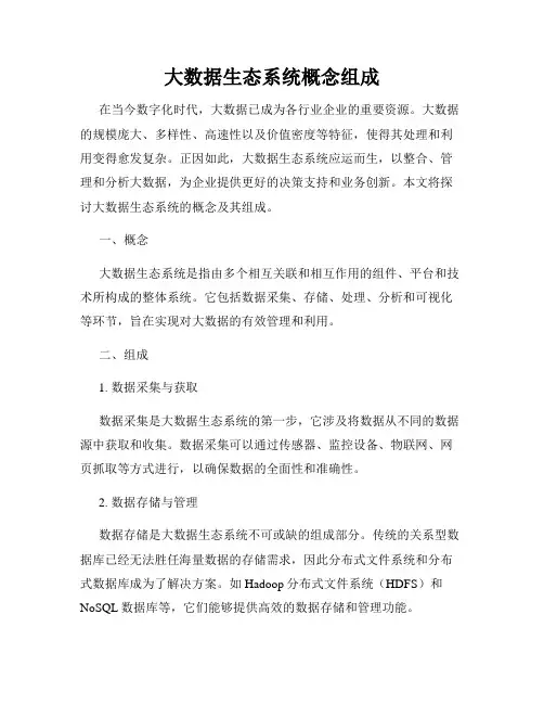 大数据生态系统概念组成