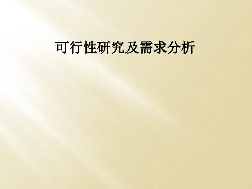 可行性研究及需求分析
