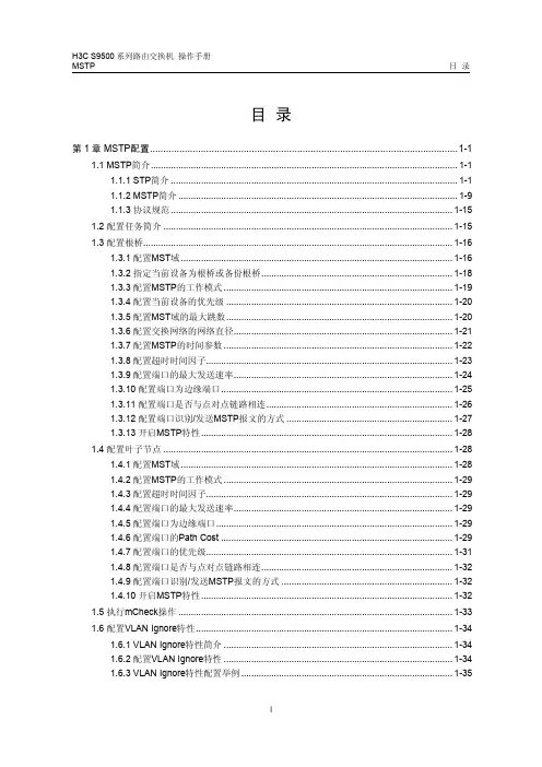 MSTP配置
