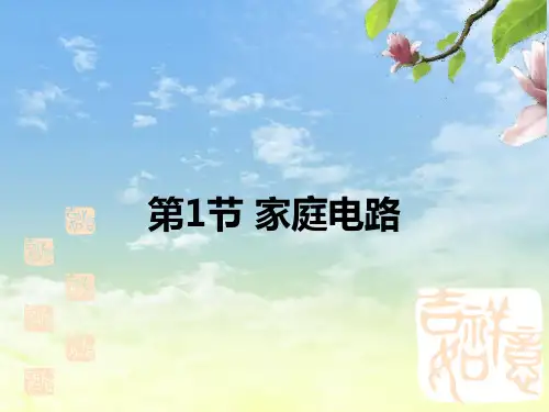 新人教版九年级物理全册课件家庭电路24张ppt