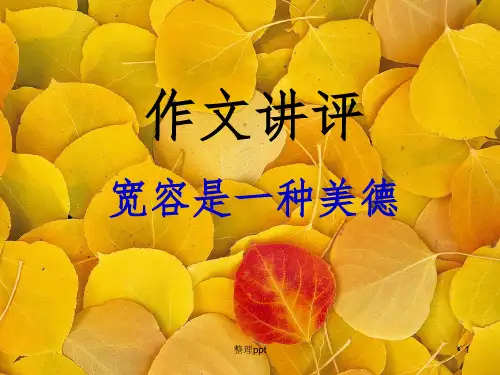 训练二：宽容是一种美德