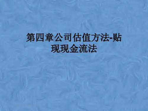 第四章公司估值方法-贴现现金流法