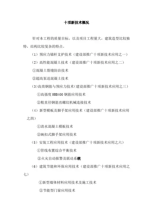 十项新技术概况