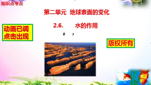 教科版科学五年级上册26水的作用知识点实验典型试题