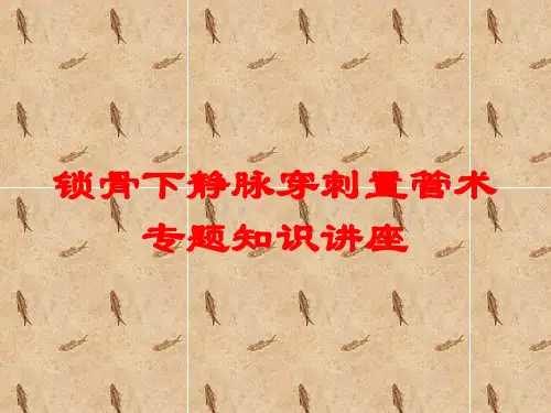锁骨下静脉穿刺置管术专题知识讲座培训课件