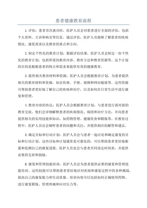 患者健康教育流程