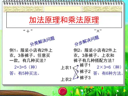 加法原理和乘法原理(奥数)(课堂PPT)