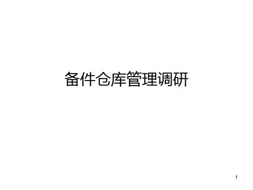 备件仓库管理调研PPT课件
