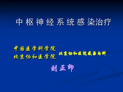 中枢神经系统感染治疗 刘正印 
