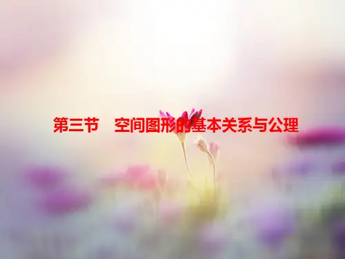 空间图形的基本关系与公理PPT精品课件