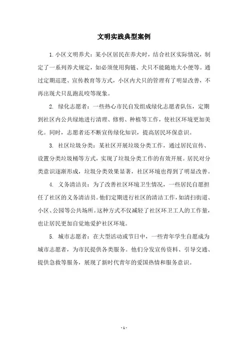 文明实践典型案例