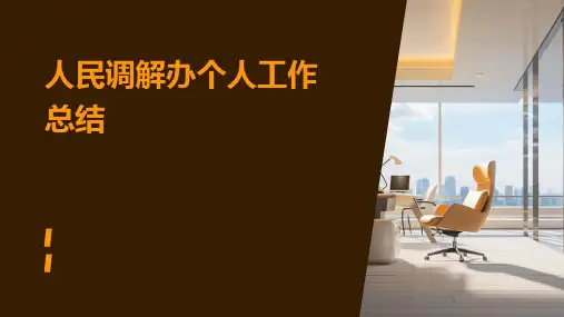 人民调解办个人工作总结PPT