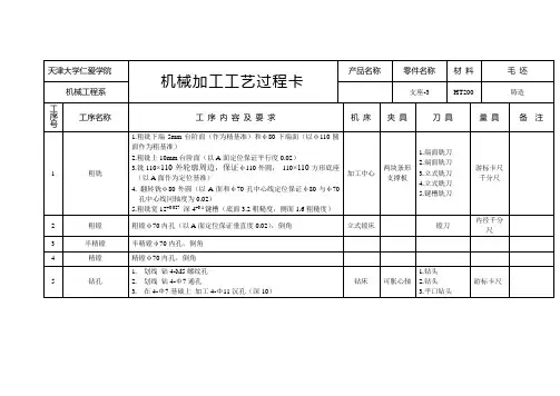 支座-3机械加工工艺过程卡