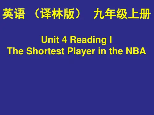 The shortest player in the NBA   国家大赛获奖精美课件PPT
