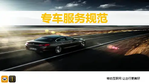 专车服务规范 滴滴+一 合作伙伴 
