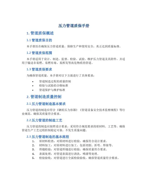 压力管道质保手册