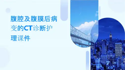 腹腔及腹膜后病变的CT诊断护理课件