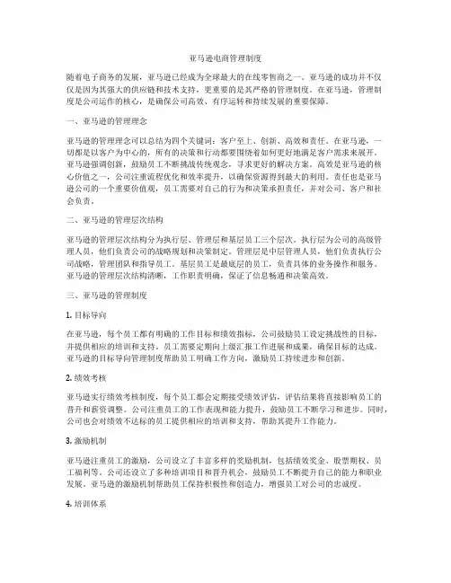 亚马逊电商管理制度