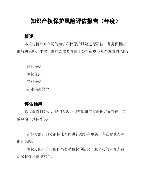 知识产权保护风险评估报告(年度)