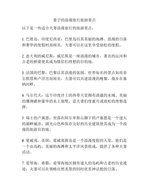 妻子的浪漫旅行旅游景点