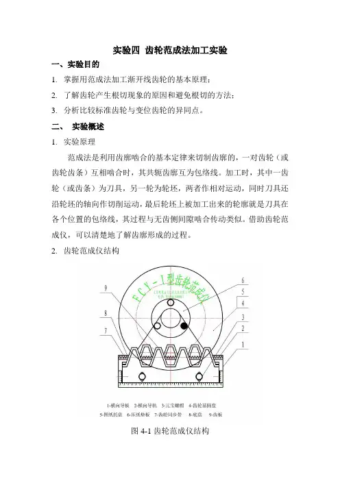 4.齿轮范成法加工实验