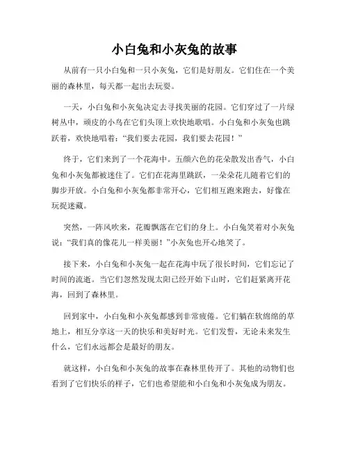 小白兔和小灰兔的故事