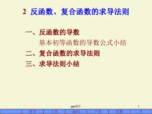 反函数、复合函数的求导法则