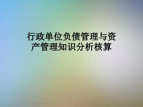 行政单位负债管理与资产管理知识分析核算