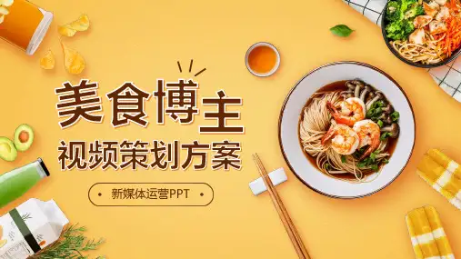 清新美食博主视频策划方案