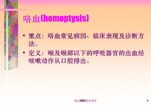 咯血的鉴别PPT课件
