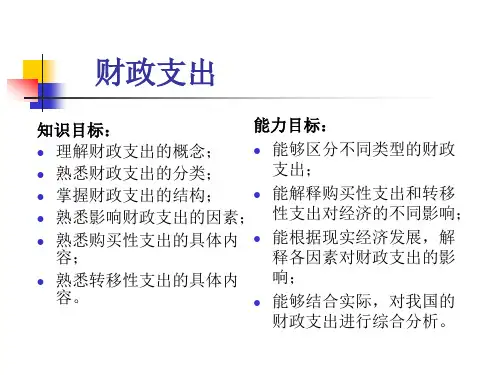 财政与金融课件：财政支出