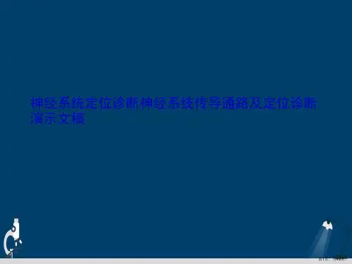 神经系统定位诊断神经系统传导通路及定位诊断演示文稿