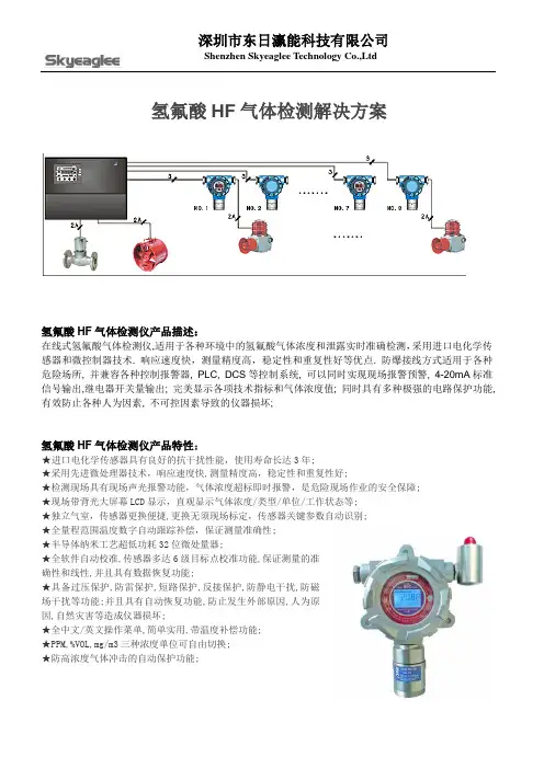 氢氟酸HF气体检测解决方案