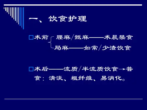 肛肠病围手术期护理PPT课件