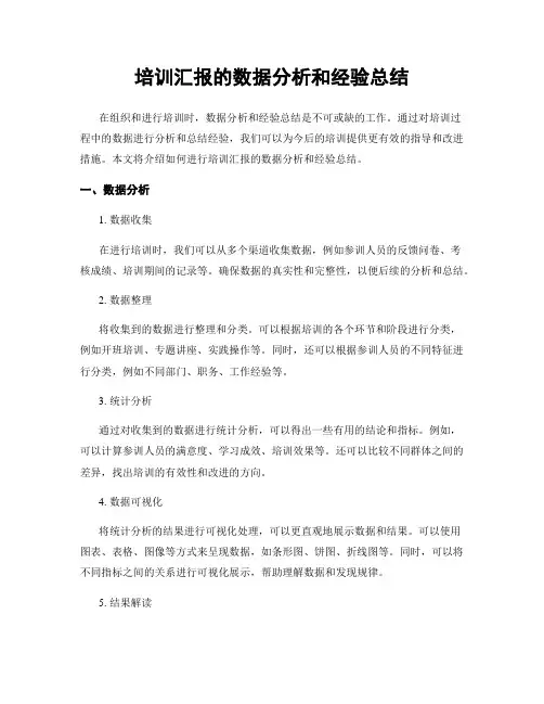 培训汇报的数据分析和经验总结