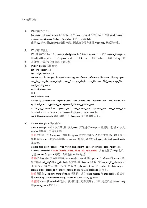 ICC使用小结