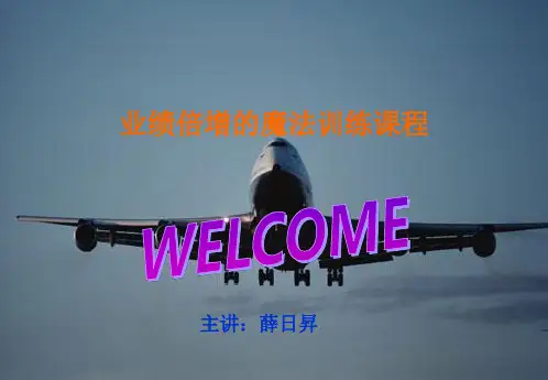 业绩倍增的魔法训练课程(ppt 58页)