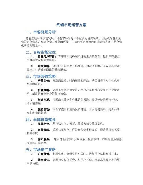 终端市场运营方案