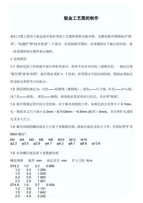 钣金工艺图制作