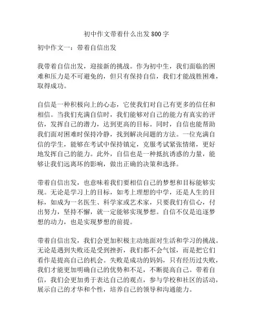 初中作文带着什么出发800字