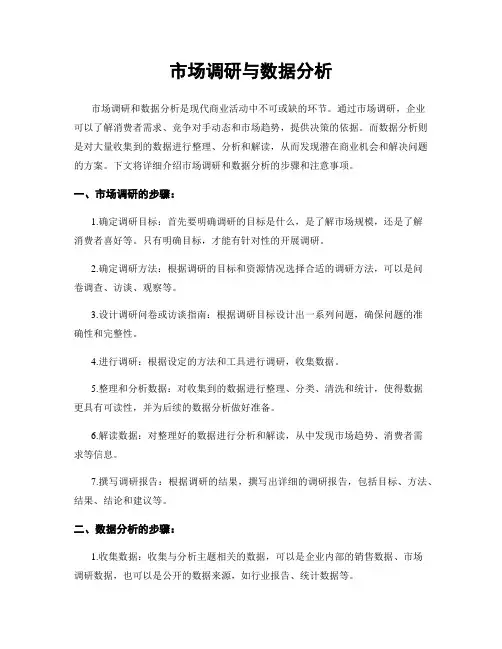 市场调研与数据分析