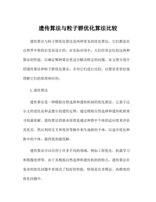 遗传算法与粒子群优化算法比较