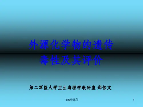 遗传毒性及其评价ppt课件