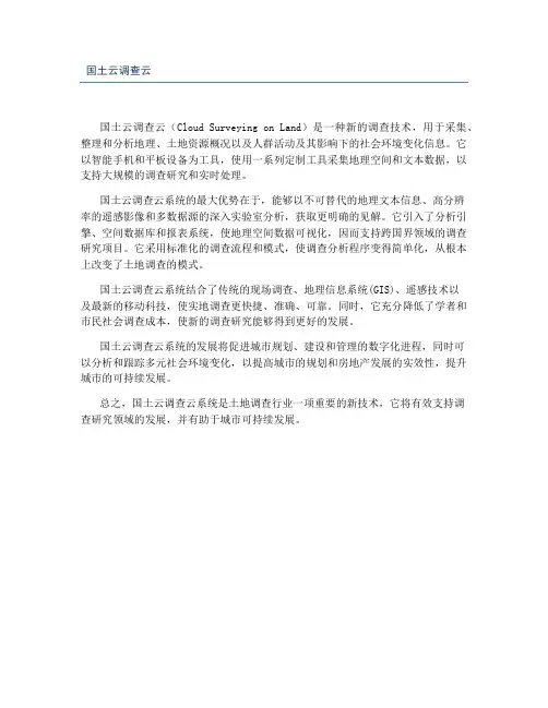 国土云调查云
